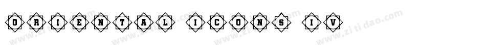 Oriental Icons IV字体转换